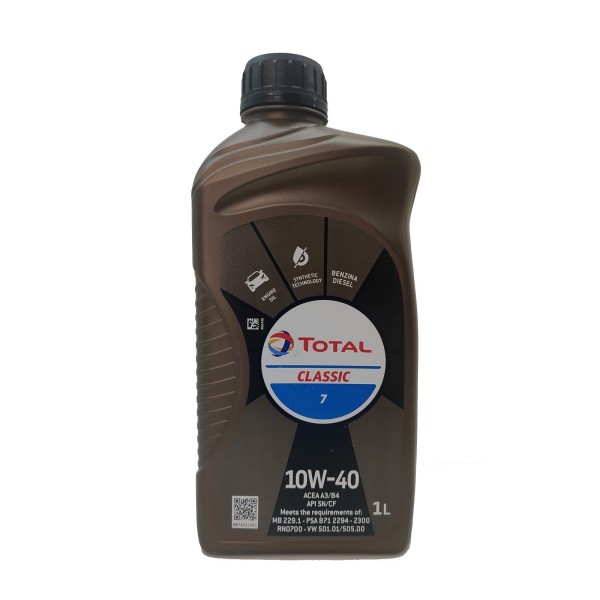 TOTAL Olio Motore Lubrificante Auto Classic 7 10W-40